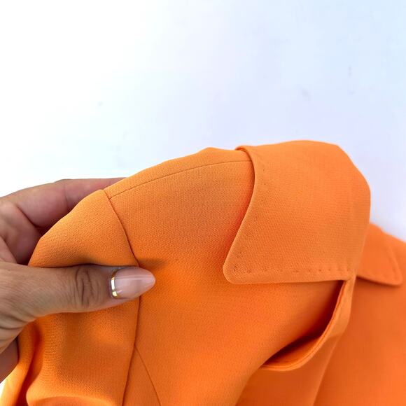 M. K. Em Kaye Vintage Bright Orange Blazer 1970s Size 4 Mod Jacket Colorful - Picture 10 of 10